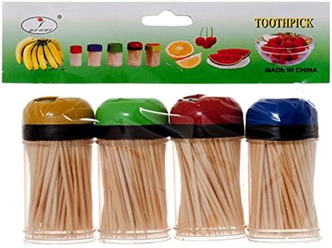 600 PCS DENTAL WOOD TOOTHPICK WITH 4 HOLDERS (150 PCS/HOLDER)