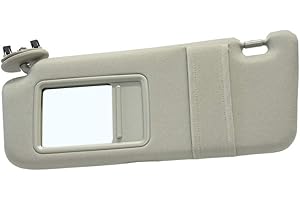 Left Driver Side Sun Visor Replacement for 2007 2008 2009 2010 2011 Toyota Camry & Camry Hybrid Without Sunroof (Beige)