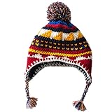 Home Prefer Baby Girls Boys Christmas Candy Jacquard Winter Hats Warm Earflap