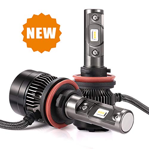 AUTLEAD LED Headlight Bulbs – H11 (H8, H9), High/Low Beams, Fog Lights, CSP Chips, 7200LM, 6500K Cool White, All-in-one Waterproof Conversion Kit, DOT Approved