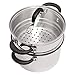 Circulon Momentum Stainless Steel Sauce Pan/Saucepan with Steamer Insert, 3 Quart, Silver