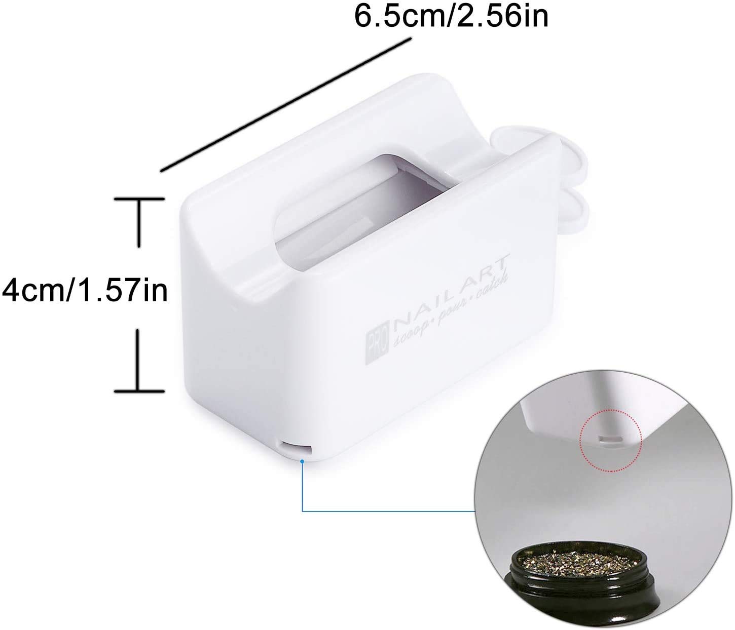 Dip Powder Recycling Tray System Dip Case Nail Dip Container, Etercycle Powder Nail Dipping Portable Dipping Powder Storage Box Manicure Tool : Beauty