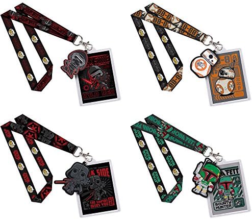 Funko Lanyard - Star Wars Series 1 - SET OF 4 (Boba Fett, Darth Vader, BB-8 &amp; Kylo Ren)