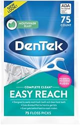 DenTek Complete Clean Easy Reach Floss Picks 75 ct Pack of 2 Fluoride Coating view 2