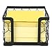 MyGift 3 X 3 Matte Black Metal Chicken Wire Office Desktop Sticky Note Dispenser, Square Memo Pad Holder