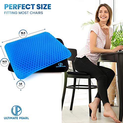 Gel Seat Cushion for Long Sitting Back Pain, Sciatica, Tailbone, Hip