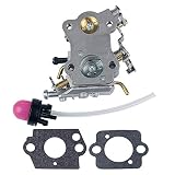 Hipa Repace Carb Carburetor Assy with Primer Bulb for Poulan PPB4218 P3818AV P4018AV PP3816AV PP4218AV PP4218AVHD PP4218AVL SM4218AV S1970 Chainsaw # 530035589 530035590 ZAMA W-26 C1M-W26
