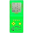HLF 3.5-inch Large Screen Retro Brick Game Console for The 80s/90s Building Block Game Racing/Tank Game Built-in 23 Classic Games Nostalgic Puzzle Children's Game Console (Green)