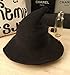 Luoke Women Summer Witch Cotton Sun Hat Foldable Costume Ball Hat Cap (Black)