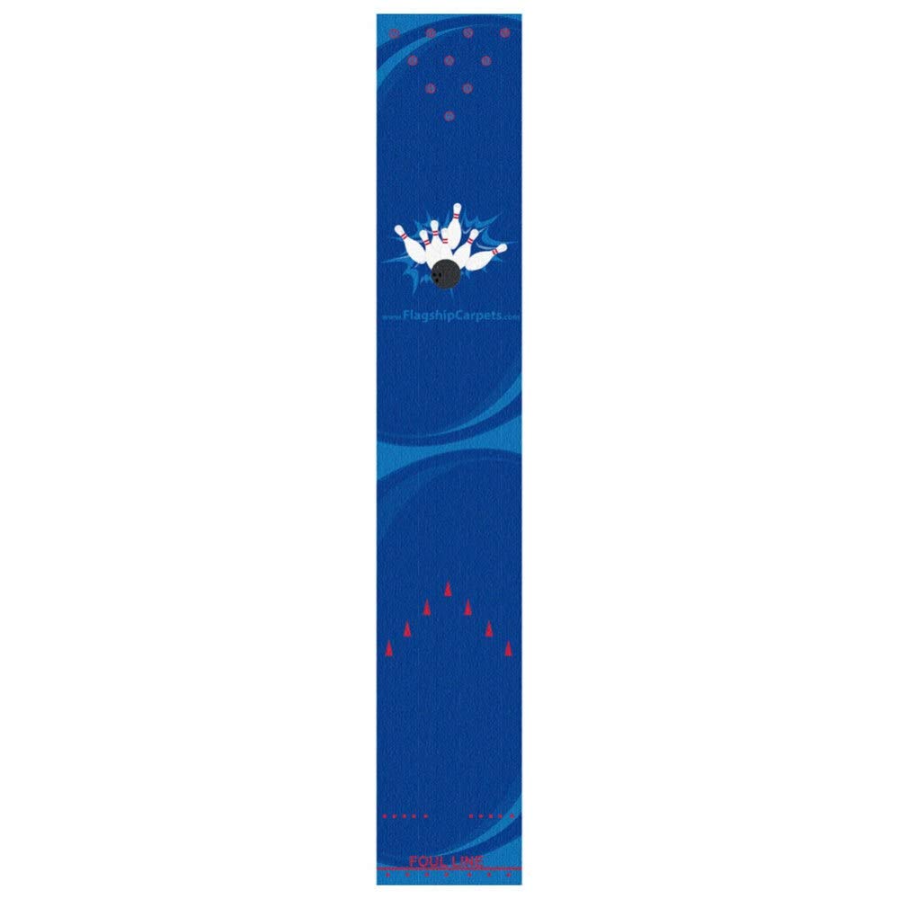 Flagship Carpets CE396-10W 20' Strikes N' Spares Bowling Skills Carpets, Multi