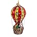 Kurt Adler 5-1/2-Inch Noble Gems Glass Santa in Hot Air Balloon Ornament