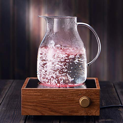 WarmCrystal, Large Glass Cold Teakettle or Teapot, Water Carafe with Handle, Good Beverage Glass Pitcher and Carafe for Tea, Coffee, Lemonade, Cold Water, Ice and Fruit Juice (58 oz) - Thumbnail 6