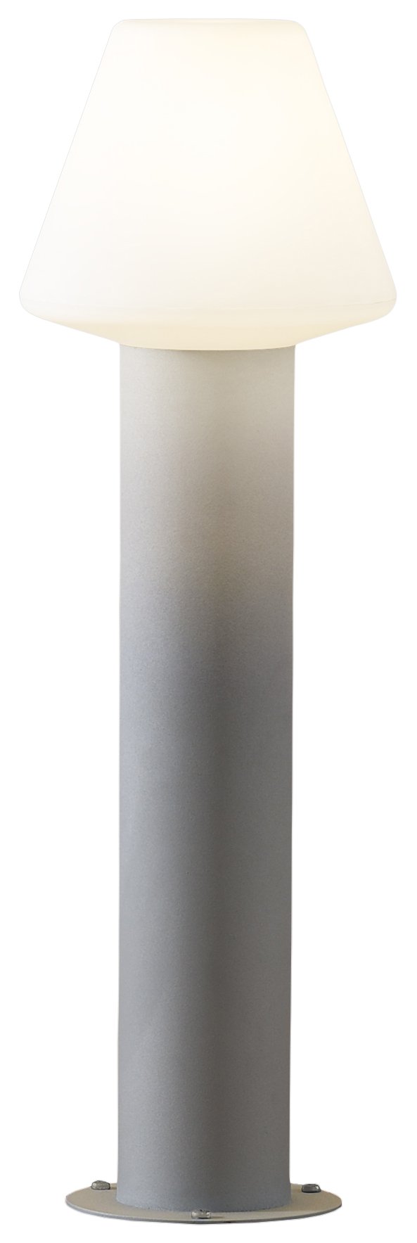 Konstsmide 7272-302 Barletta Pathway Lamp Lacquered Aluminium / Frosted-Opal Plastic Globe / Grey