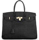 Pinshang Women's Leather Top Handle Handbags and Purses Office Handbags