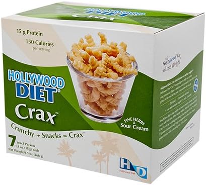 Hollywood Diet Crax Fine Herb &amp; Sour Cream Protein Snack (Compare to "Zippers")