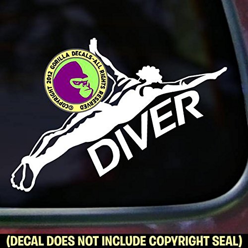DIVER MALE #2 Springboard Vinyl Decal Sticker A