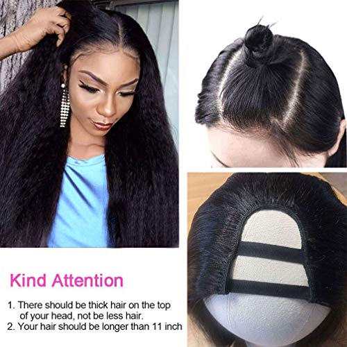 Kinky-Straight-Hair-U-Part-Human-Wig-for-Black-Women-Middle-Part-Clip-In-Hair-Extensions-Half-Wigs-Brazilian-Virgin-Hair-Straight-Wigs-Pre-Plucked-with-Baby-Hair-150-Density-12