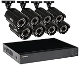 Q-See Surveillance System QTH163-8CN-2 16-Channel HD Analog DVR with 2TB Hard Drive 8-1080p Security Cameras (Black)