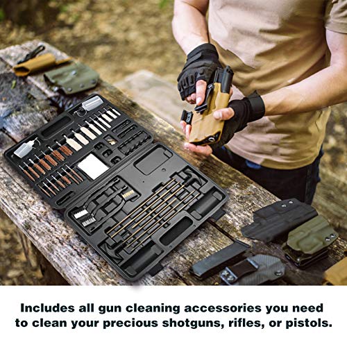 ProCase Universal Gun Cleaning Kit, Rifle Pistol Handgun Shotgun Shooting Gun Cleaning Tool Kit