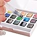 ADVcer Stored Water Brush Pen Set with 6 Assorted Paintbrush Tips for Artist Watercolor Gouache Painting, Body Face Paint Coloring and Ink Calligraphy (Clear)