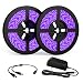 Onforu 33ft LED UV Black Light Strip Kit, 600 Units UV Lamp Beads, 12V Flexible Blacklight Fixtures, 10m LED Ribbon, Non-Waterproof for Indoor Fluorescent Dance Party, Stage Lighting, Body Paint