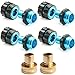 PLG Garden Hose Quick Connect Fittings Male and Female Hose Quick Connector,4 Set with 2 Faucet Adapter