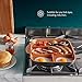 VonShef Grill Pan Non Stick Aluminum, Divided Section Pan Easy Clean Griddle With Copper Colored Interior and Stainless Steel Handle, Induction Hob Ready, 11