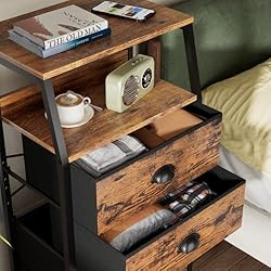 Furnulem Tall 4 Drawers Dresser, Vertical Storage