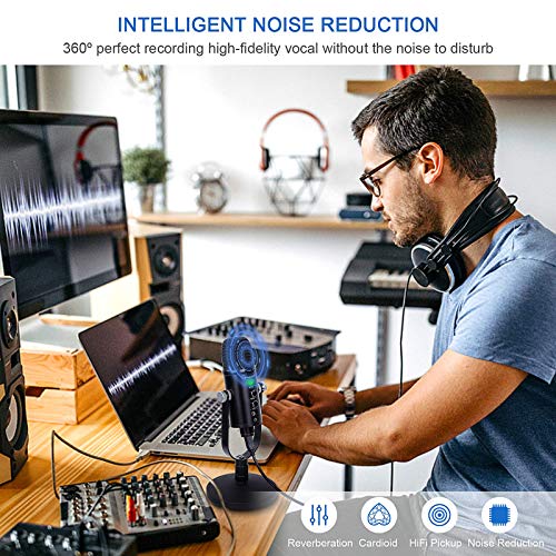 PROAR USB Microphone Condenser Computer Gaming Mic Podcast Microphone