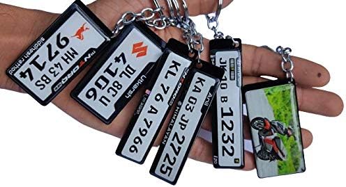 Binfas creation’s Customized Number Plate Keychain for Car & Bike