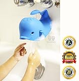 MiniOwls BATHTUB SPOUT COVER - SAFETY GUARD, Blue Whale that Fits Most of the Faucet - 3% is donated to Autism Foundation.