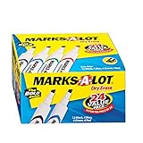 Avery 98188 MARK A LOT Desk-Style Dry Erase Marker, Chisel Tip, Assorted (Pack of 24)