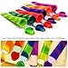 Popsicle Molds, maxin 6 Pcs Silicone Ice Pop Molds Colored Rainbow Swirl Ice Popsicle Mold Maker with Attached Lids (Asorted Color)