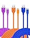 OKRAY 3 Pack 10ft 3M PVC Durable Micro USB 2.0 A Male to Micro B Sync and Charge Cable Charging Cords Charger for Android, Samsung, HTC, Motorola, Sony, Nokia, LG, Google Nexus (Blue Orange Purple)