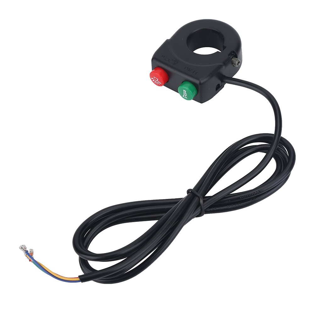 Drfeify Handlebar Switch, Plastic Universal Voltage Horn Headlight Switch on 22.5mm Handlebar Scooter Ebike Upgrade Part