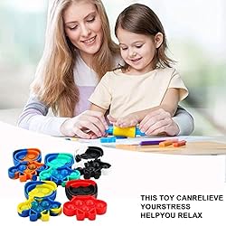 Leencum 5Pcs Mini Simple Fidget Toy Stress Relief