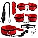 Escolourful 9Pcs Multi-Type Adult Six-Toys Women Couples PU Leather Handcuffs Metal Vibratoe Set for Coseplay Gamethumb 1