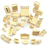 LoveInUSA 3D Wooden Dollhouse Furniture Puzzle DIY House Room Miniature Models Set Puzzle Gift for Kids