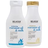 BEAVER Moisturizing Coconut Oil & Milk Shampoo AND Conditioner 730 ml