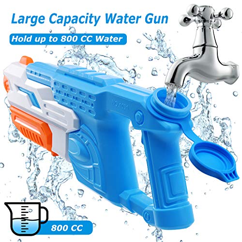 PESUMA Water Guns for Kids, 2 Pack Super Water Blaster Soaker Squirt Guns 800CC 33 Feet Water Gun Summer Swimming Pool Beach Sand Outdoor Water Fighting Play Toys Gifts for 3-12 Year Old Boys Girls