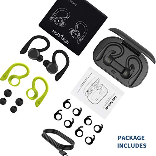 HolyHigh Sports Wireless Earbuds Bluetooth 5.0 IPX7 Waterproof Sweatproof in Ear Mini Stereo Sound W - //coolthings.us