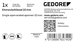GEDORE - 6574090 894 10 Single open ended spanner