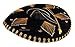 Premium Adult Mariachi Sombrero Charro Hat, Mexican Hat (Black and Gold)