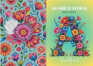 Livro Alfabeto Floral: Para colorir