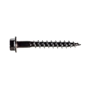 Simpson Strong Tie Simpson Outdoor Accents SD10112DBBR50#10 x 1-1/2-inch Hex Head Black Powder-Coat Connector Screw (50-Pack), 1-1/2"