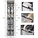 KEEPJOY Over The Door Shoe Organizer 2 Pack,Mesh Pockets Hanging Shoe Rack Over The Door,Shoe Storage Closet with 4 Hooks,Washable and Breathable Fabic,Large Size 57.5×12.6inch(Grey)