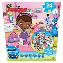 Disney Junior Super 3D Puzzles - 5 Pack - Assortment of Characters and Shows