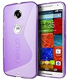 Nexus 6 Case, Cimo [Wave] Premium Slim TPU Flexible Soft Case For Google Nexus 6 (Motorola Nexus 6) - Purple