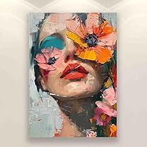 絵画 Painting of a lady Wall Art: Portrait of a Lady - Reproduction Oil Paintings