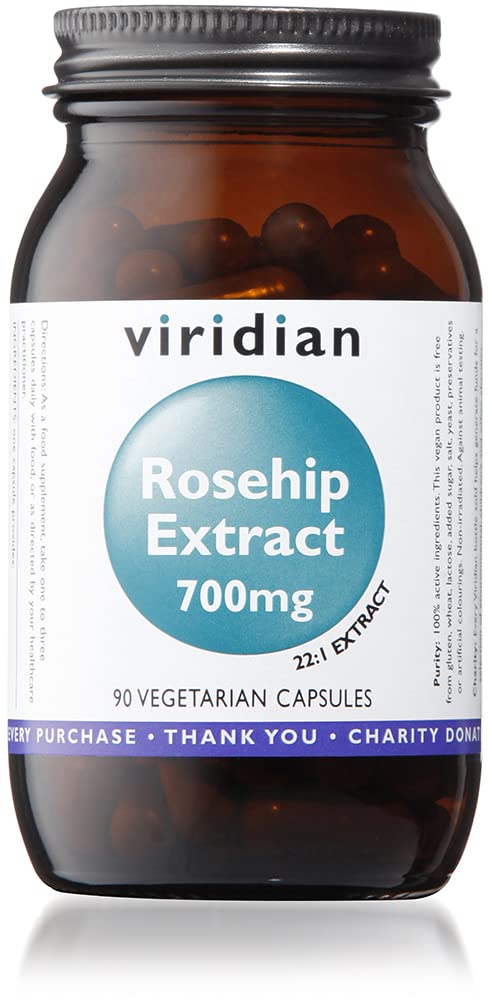 Viridian -Rosehip Extract 700mg - 90 Vegetarian Capsules